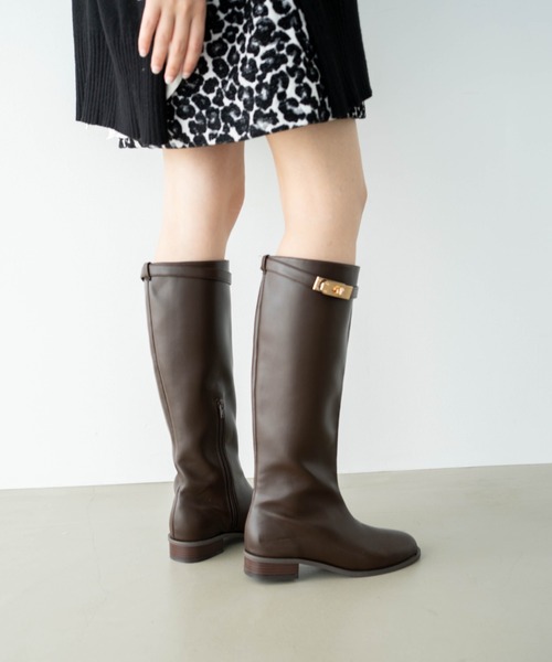 「Launa lea」 ロングブーツ S ダークブラウン レディース_画像3