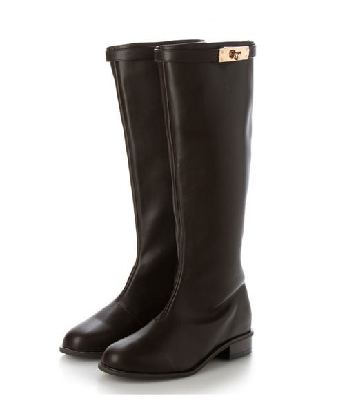 「Launa lea」 ロングブーツ S ダークブラウン レディース_画像6