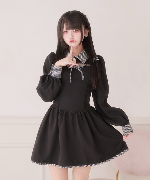 Pal elfy ワンピース 胸開き配色ワンピース : ZOZOTOWN Yahoo!店