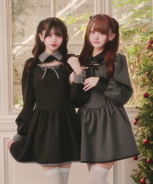 Pal elfy ワンピース 胸開き配色ワンピース : ZOZOTOWN Yahoo!店