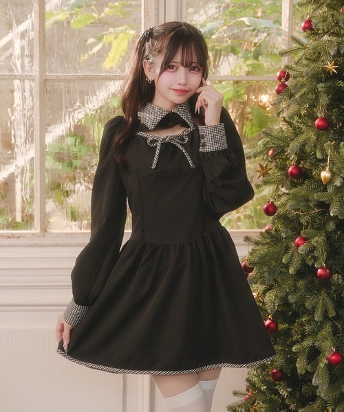 Pal elfy ワンピース 胸開き配色ワンピース : ZOZOTOWN Yahoo!店