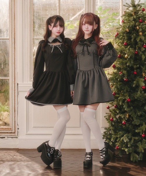 Pal elfy ワンピース 胸開き配色ワンピース : ZOZOTOWN Yahoo!店