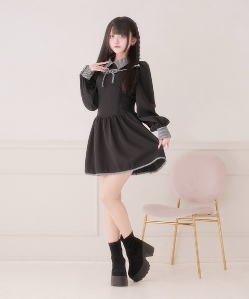 Pal elfy ワンピース 胸開き配色ワンピース : ZOZOTOWN Yahoo!店