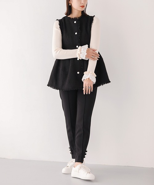 「Fit more」 長袖ニット FREE ブラック レディース_画像8