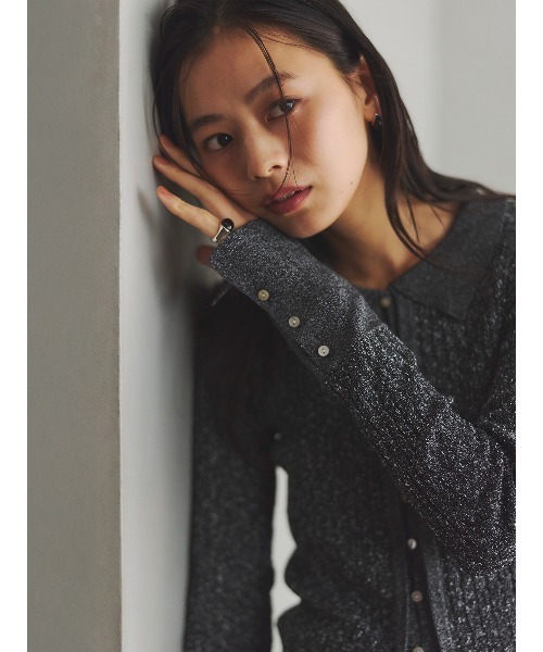 anuans（アニュアンス） ニット セーター ネップラメニットトップス