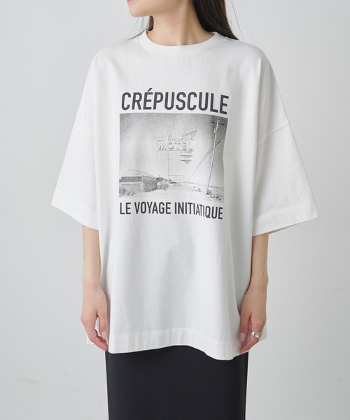 「PUAL CE CIN」 半袖Tシャツ FREE グレー レディース_画像2