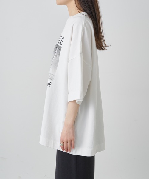 「PUAL CE CIN」 半袖Tシャツ FREE グレー レディース_画像4
