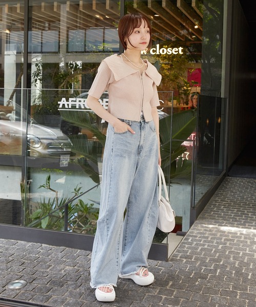 「w closet」 デニムパンツ FREE ブルー レディース_画像8