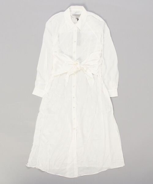 「ALLSAINTS」 シャツワンピース 2 オフホワイト レディース_画像4
