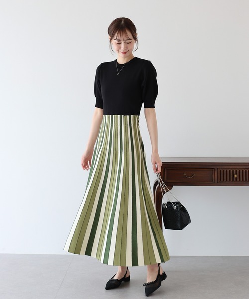 「BLUEEAST」 ニットワンピース MEDIUM グリーン レディース_画像6