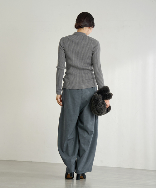 IENA（イエナ） カーディガン EXメリノリブ ポロ襟カーディガン