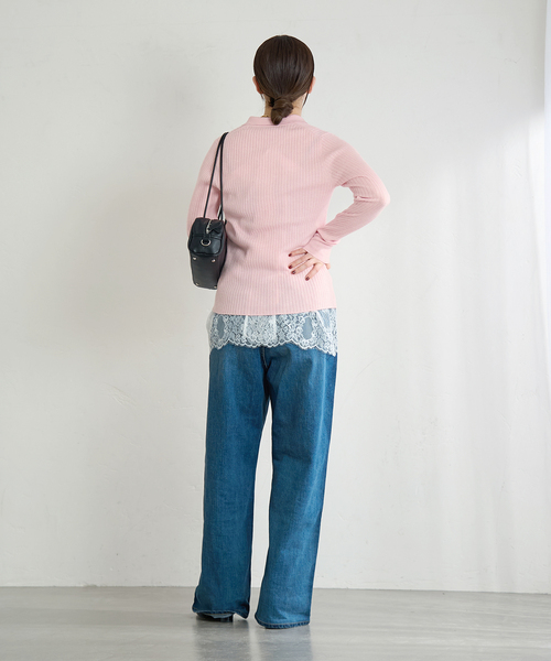 IENA（イエナ） カーディガン EXメリノリブ ポロ襟カーディガン