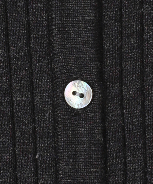 IENA（イエナ） カーディガン EXメリノリブ ポロ襟カーディガン