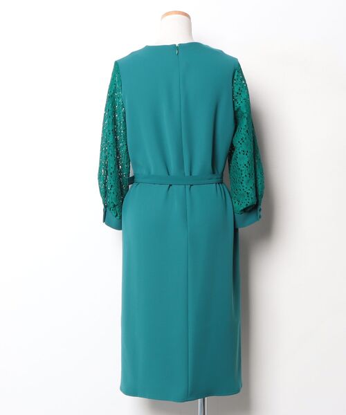 「UNITED TOKYO」 7分袖ワンピース 1 グリーン レディース_画像2