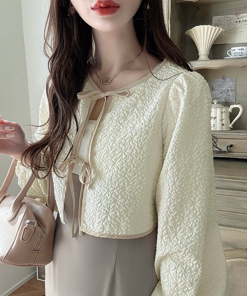 「Meiru」 長袖ブラウス LARGE グレー レディース_画像6