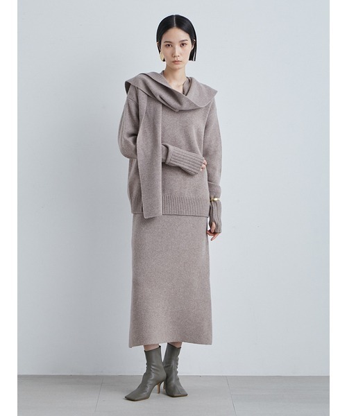 「MIESROHE」 長袖ニット FREE ベージュ レディース_画像7