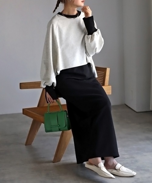 Bonjour Sagan（ボンジュールサガン） コンビワンピース FREE ブラック