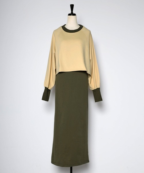 Bonjour Sagan（ボンジュールサガン） コンビワンピース FREE ブラック