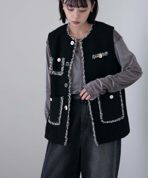 Eimee Law（エイミーロウ） ベスト 38 ブラック レディース : ZOZOTOWN