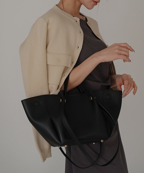 【美品】KINOTHEKEI（キノザケイ）petal shape 2WAYバッグ KINO THE KEI トートバッグ petal shape 2WAY バッグ ( ポーチ付き