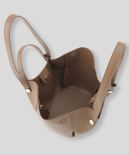 【美品】KINOTHEKEI（キノザケイ）petal shape 2WAYバッグ KINO THE KEI トートバッグ petal shape 2WAY バッグ ( ポーチ付き