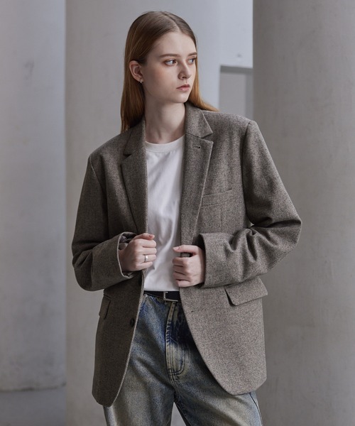 「CLEL」 テーラードジャケット S ベージュ メンズ_画像2