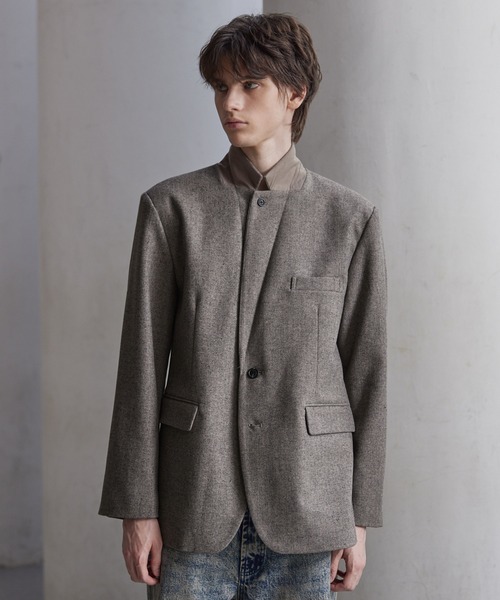 「CLEL」 テーラードジャケット S ベージュ メンズ_画像6