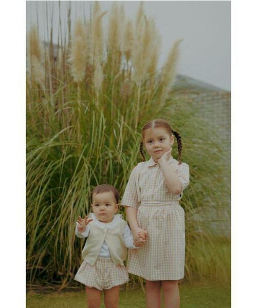 agnes b.（アニエスベー） スカート キッズ ギンガムチェック コットン