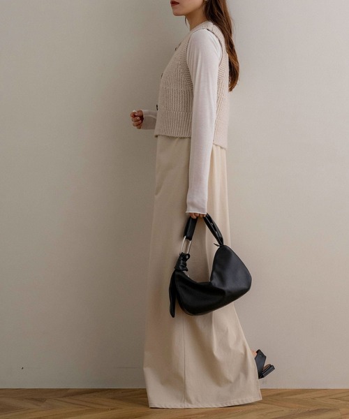 「NOAHL」 ニットベスト FREE ライトベージュ レディース_画像6