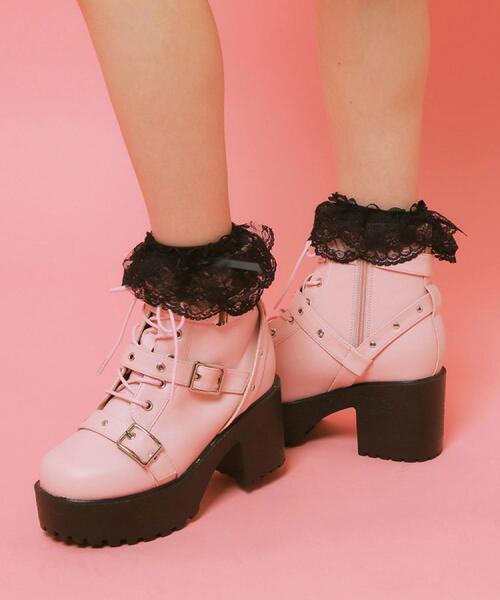 cs T&P（シーエスティーアンドピー） ブーツ 厚底ベルト付きブーツ