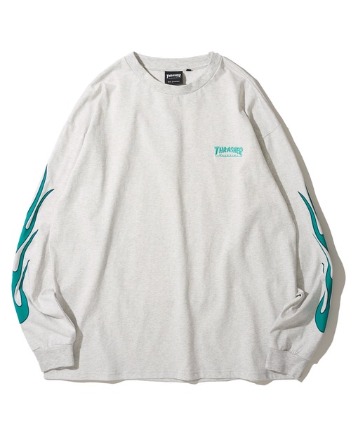 「THRASHER」 長袖Tシャツ MEDIUM アッシュグレー メンズ_画像7