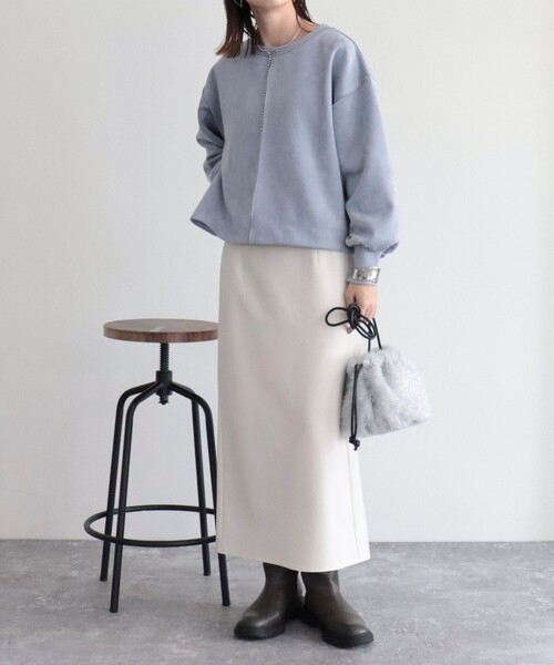 「fredy emue」 長袖カットソー 38 ライトグレー レディース_画像6
