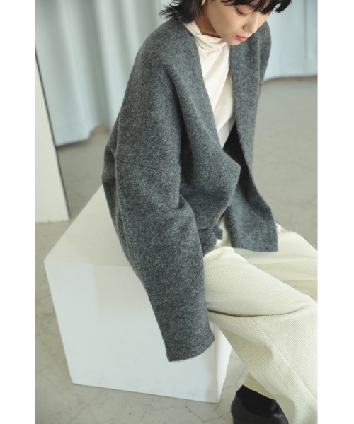 「BLACK BY MOUSSY」 ニットカーディガン FREE ベージュ レディース_画像4