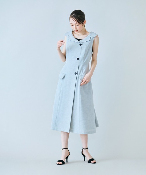 ワンピース 「追加生産」「モデル美香×Audie a Muses」ラップ風デザインワンピースの画像