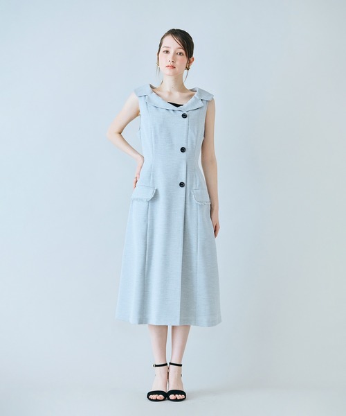 ワンピース 「追加生産」「モデル美香×Audie a Muses」ラップ風デザインワンピースの画像