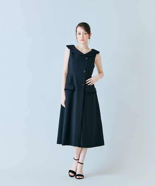 ワンピース 「追加生産」「モデル美香×Audie a Muses」ラップ風デザインワンピースの画像