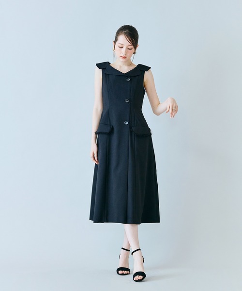 ワンピース 「追加生産」「モデル美香×Audie a Muses」ラップ風デザインワンピースの画像
