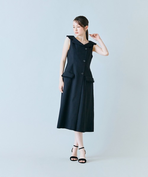 ワンピース 「追加生産」「モデル美香×Audie a Muses」ラップ風デザインワンピースの画像