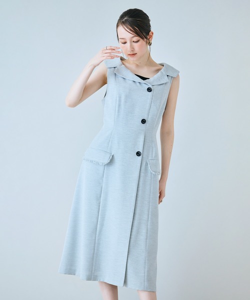 ワンピース 「追加生産」「モデル美香×Audie a Muses」ラップ風デザインワンピースの画像