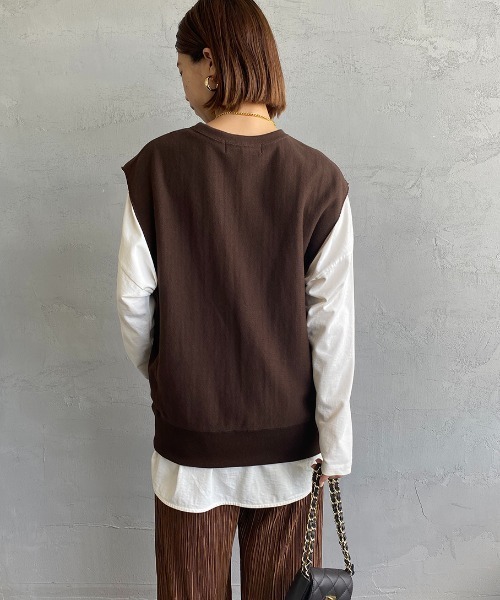 「AMERICANA」 スウェットカットソー ONE SIZE グリーン レディース_画像3