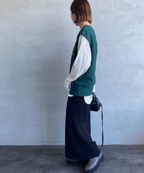 「AMERICANA」 スウェットカットソー ONE SIZE グリーン レディース_画像4