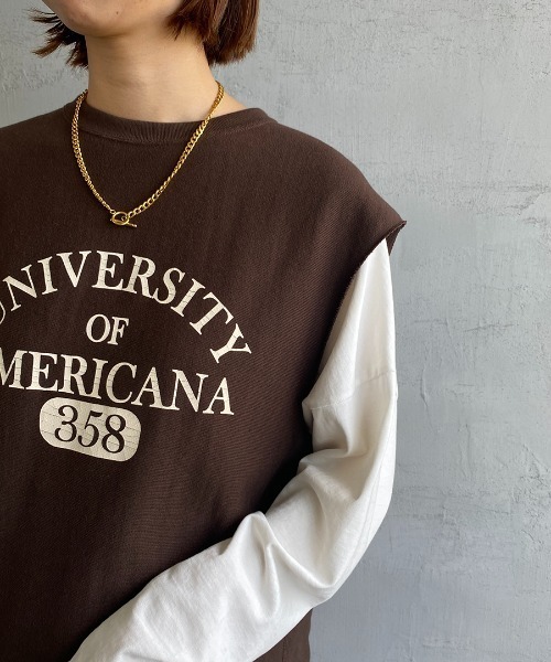 「AMERICANA」 スウェットカットソー ONE SIZE グリーン レディース_画像6