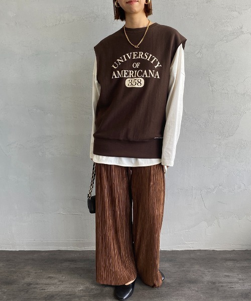 「AMERICANA」 スウェットカットソー ONE SIZE グリーン レディース_画像9