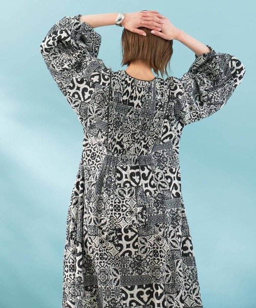 「sara mallika」 長袖ワンピース SMALL ブラック レディース_画像3