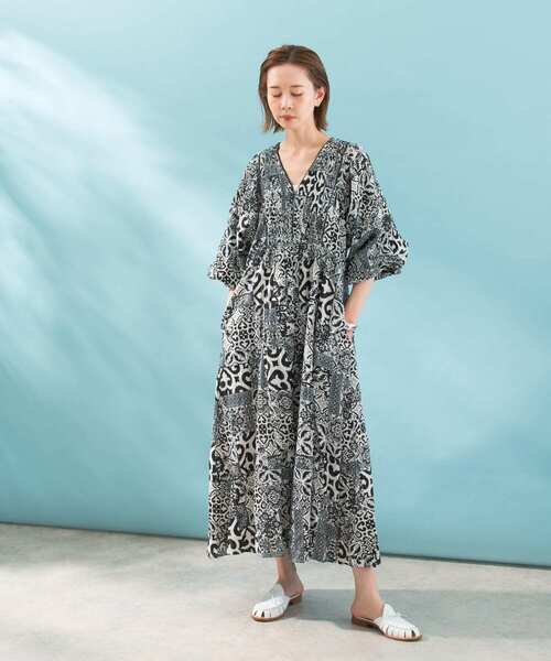「sara mallika」 長袖ワンピース SMALL ブラック レディース_画像4