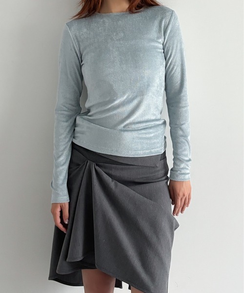 「BASERANGE」 長袖Tシャツ X-SMALL ブルー メンズ_画像4