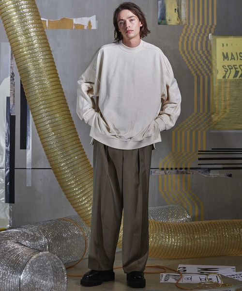 「MAISON SPECIAL」 長袖Tシャツ 2 グレー メンズ_5