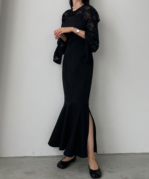 「Louere」 長袖ブラウス LARGE ブラック レディース_画像8