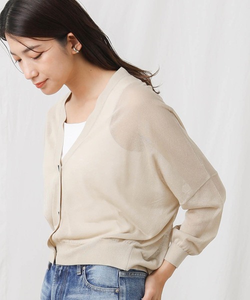 「Gready Brilliant」 「favori」ニットカーディガン 38 グリーン レディース_画像4