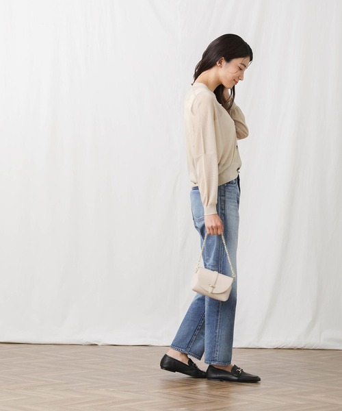 「Gready Brilliant」 「favori」ニットカーディガン 38 グリーン レディース_画像5